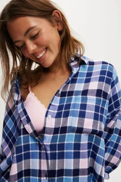 Flannel Boyfriend Long Sleeve Shirt