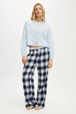 Flannel Wide Leg Pant