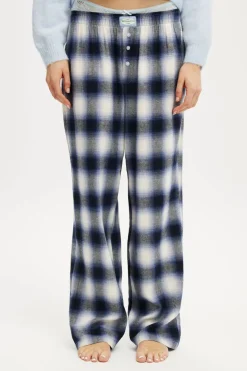 Flannel Wide Leg Pant