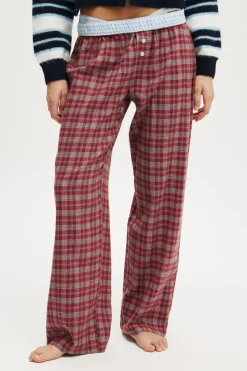 Flannel Wide Leg Pant