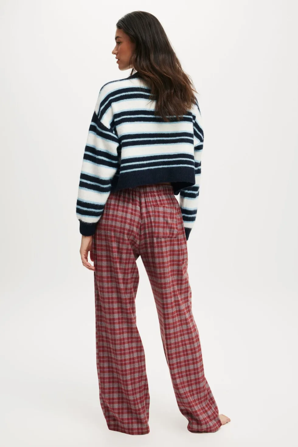 Flannel Wide Leg Pant