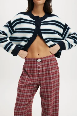 Flannel Wide Leg Pant