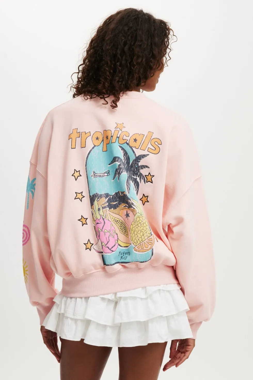 Fleece Graphic Crew Sweatshirt