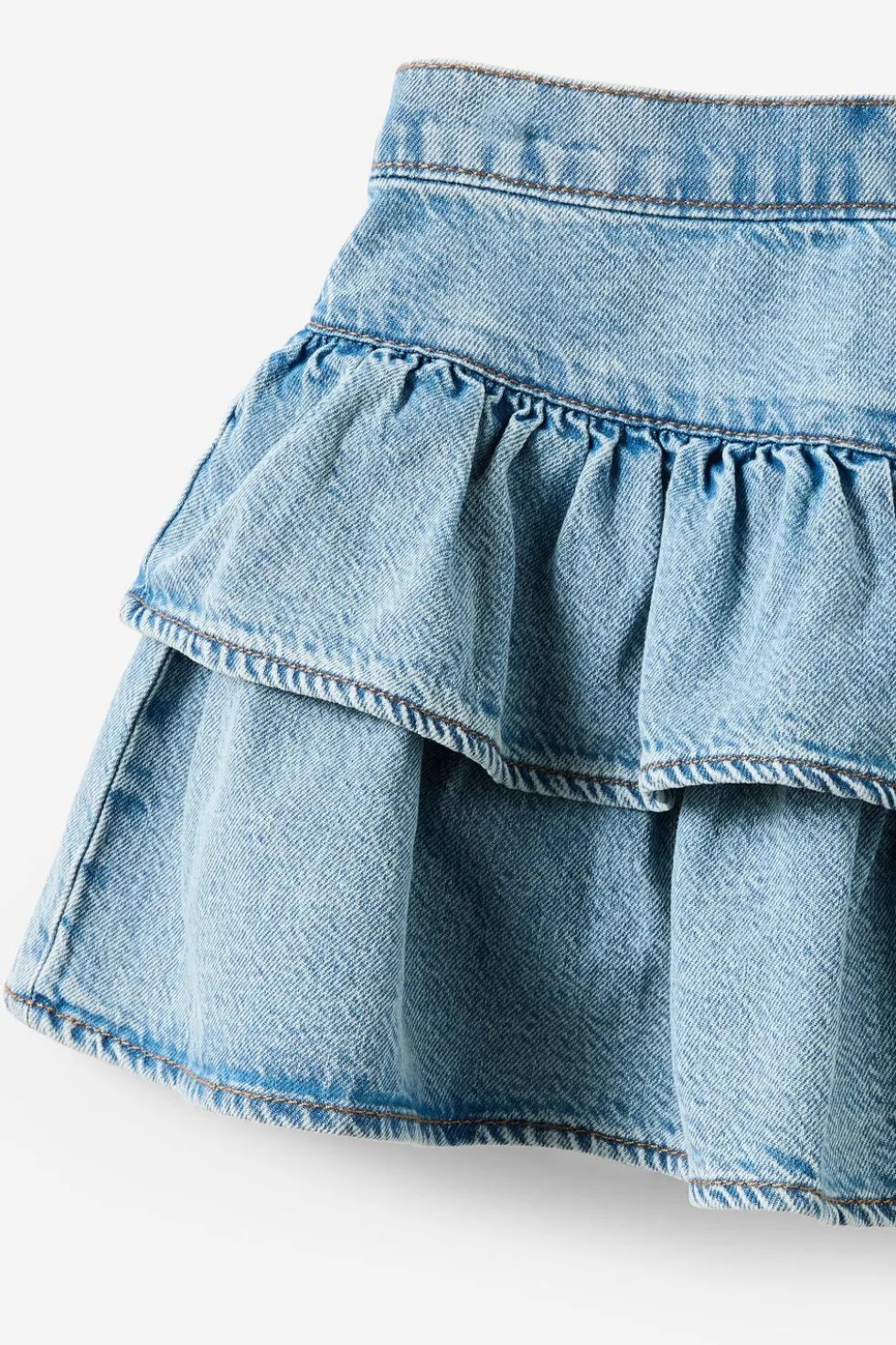 Frill Denim Skirt
