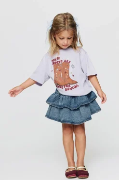 Frill Denim Skirt
