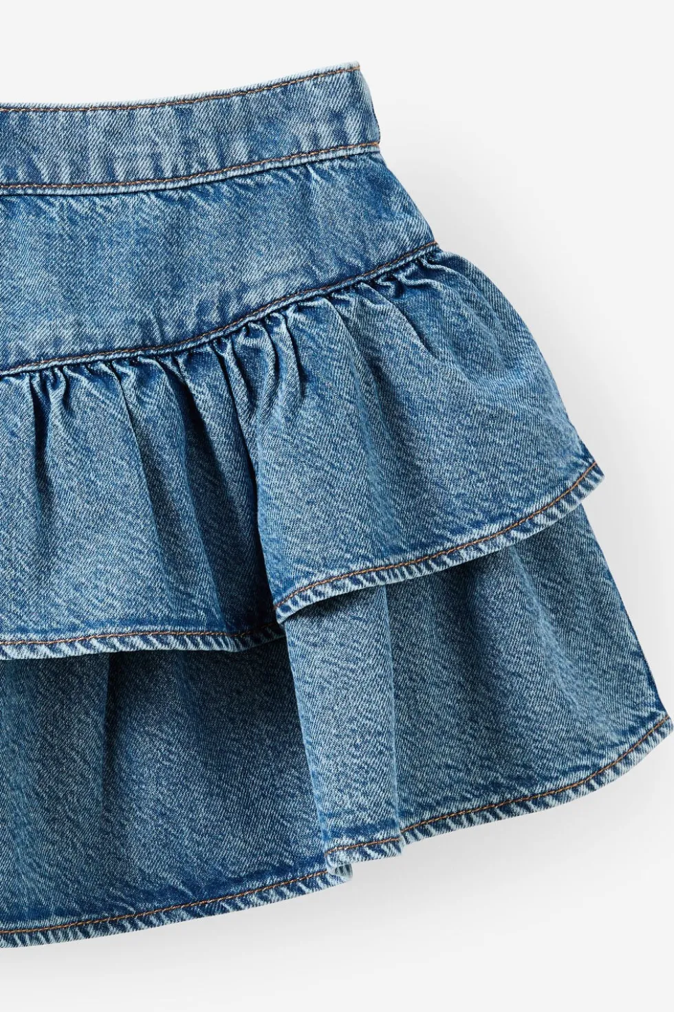 Frill Denim Skirt