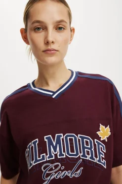 Gilmore Girls V Neck Retro Boxy Tee