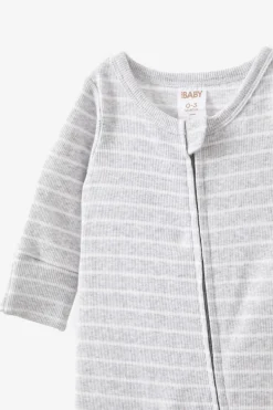 Growie Long Sleeve Rib All In One Romper