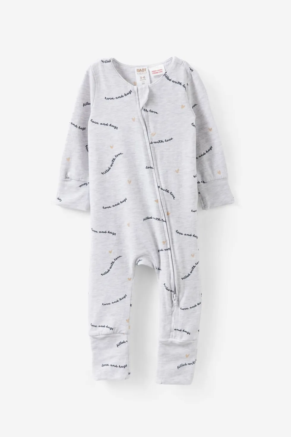 Growie Long Sleeve Zip All In One Romper