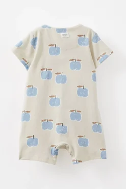 Growie Short Sleeve Zip All In One Romper