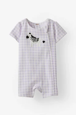Growie Short Sleeve Zip All In One Romper