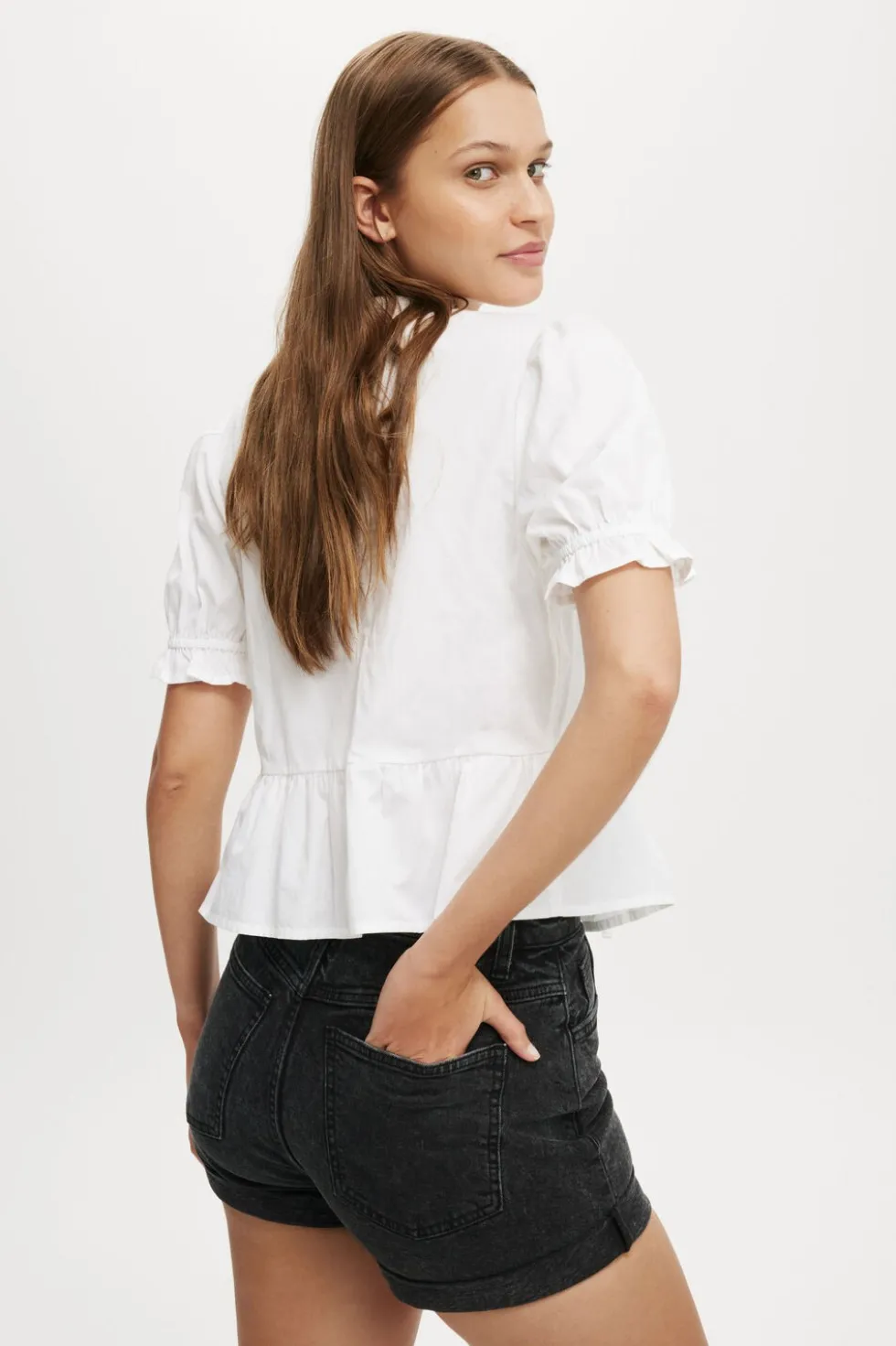 High Rise Classic Stretch Denim Short