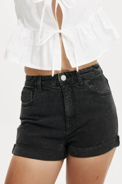 High Rise Classic Stretch Denim Short