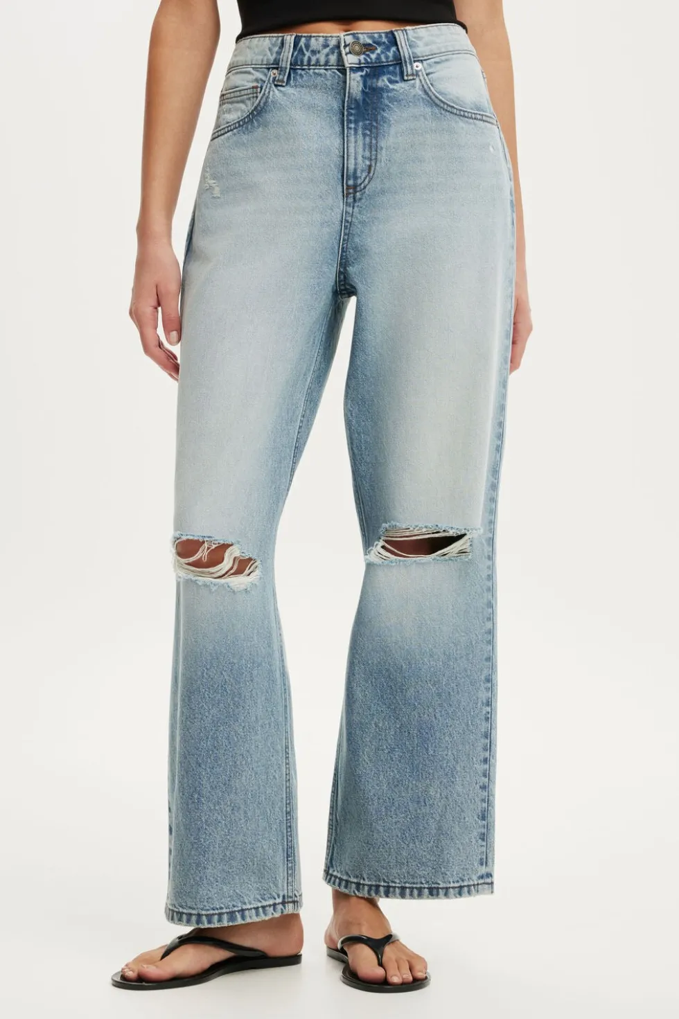 High Rise Wide Crop Jean