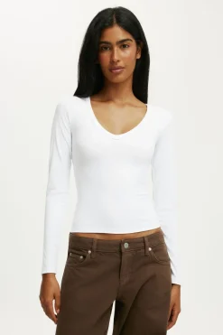 Hold Me V Neck Long Sleeve