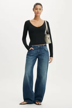 Hold Me V Neck Long Sleeve