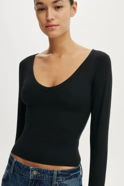 Hold Me V Neck Long Sleeve