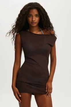 Isla Knit Off Shoulder Mini Dress