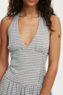 Kaity Halter Midi Dress