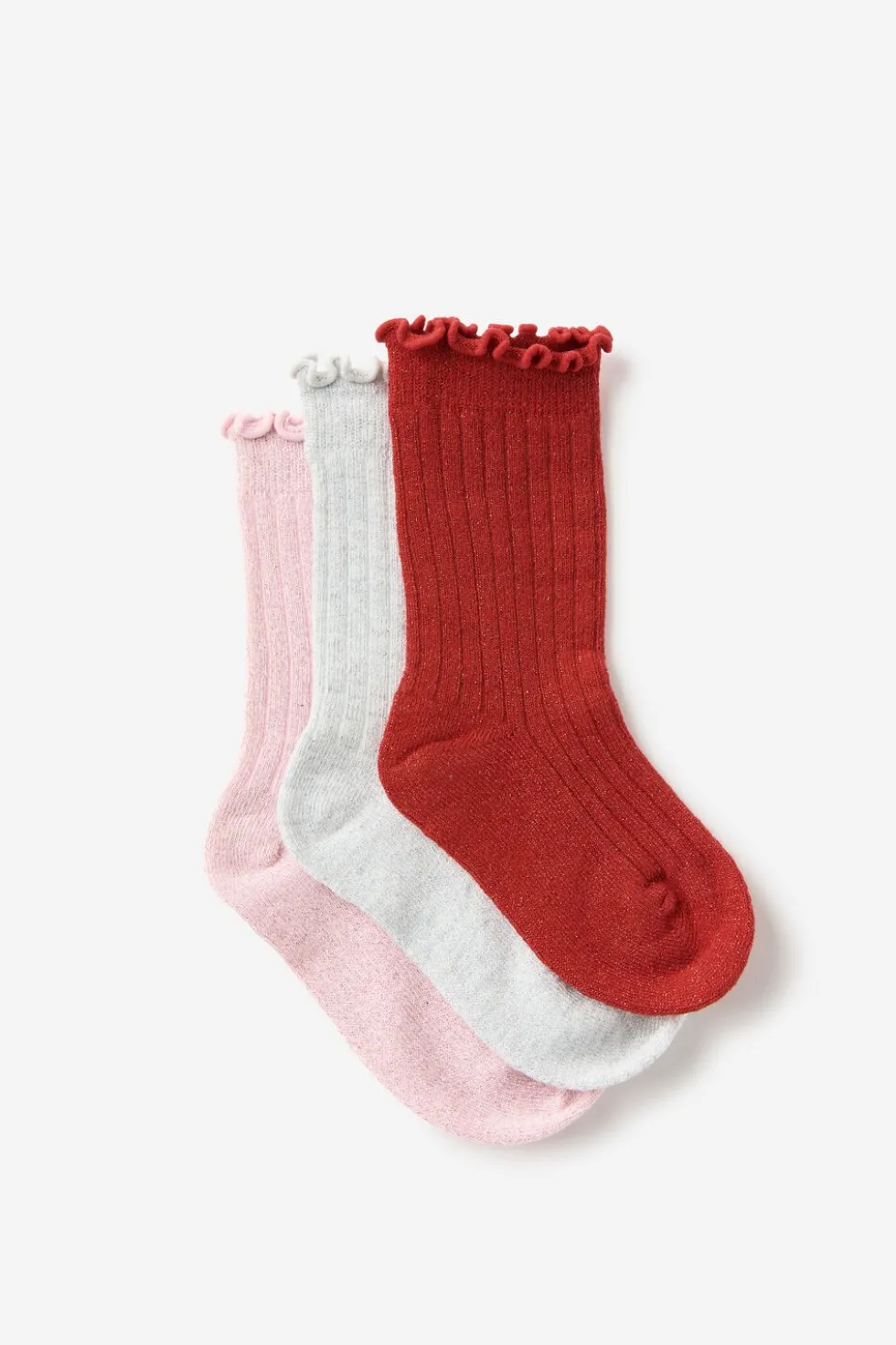Kids 3Pk Sparkle Socks