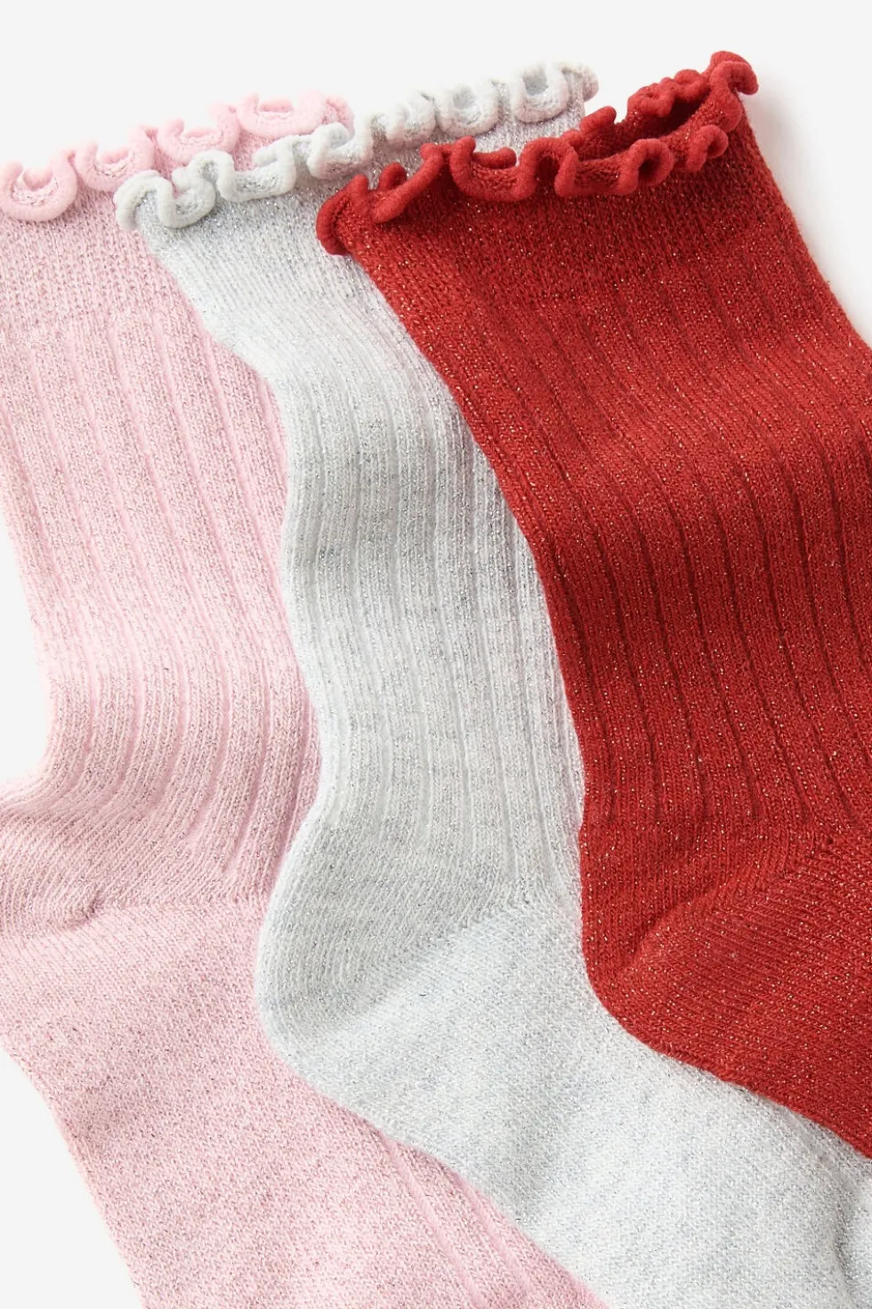 Kids 3Pk Sparkle Socks