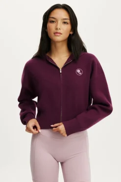 Knit Cropped Zip Through
