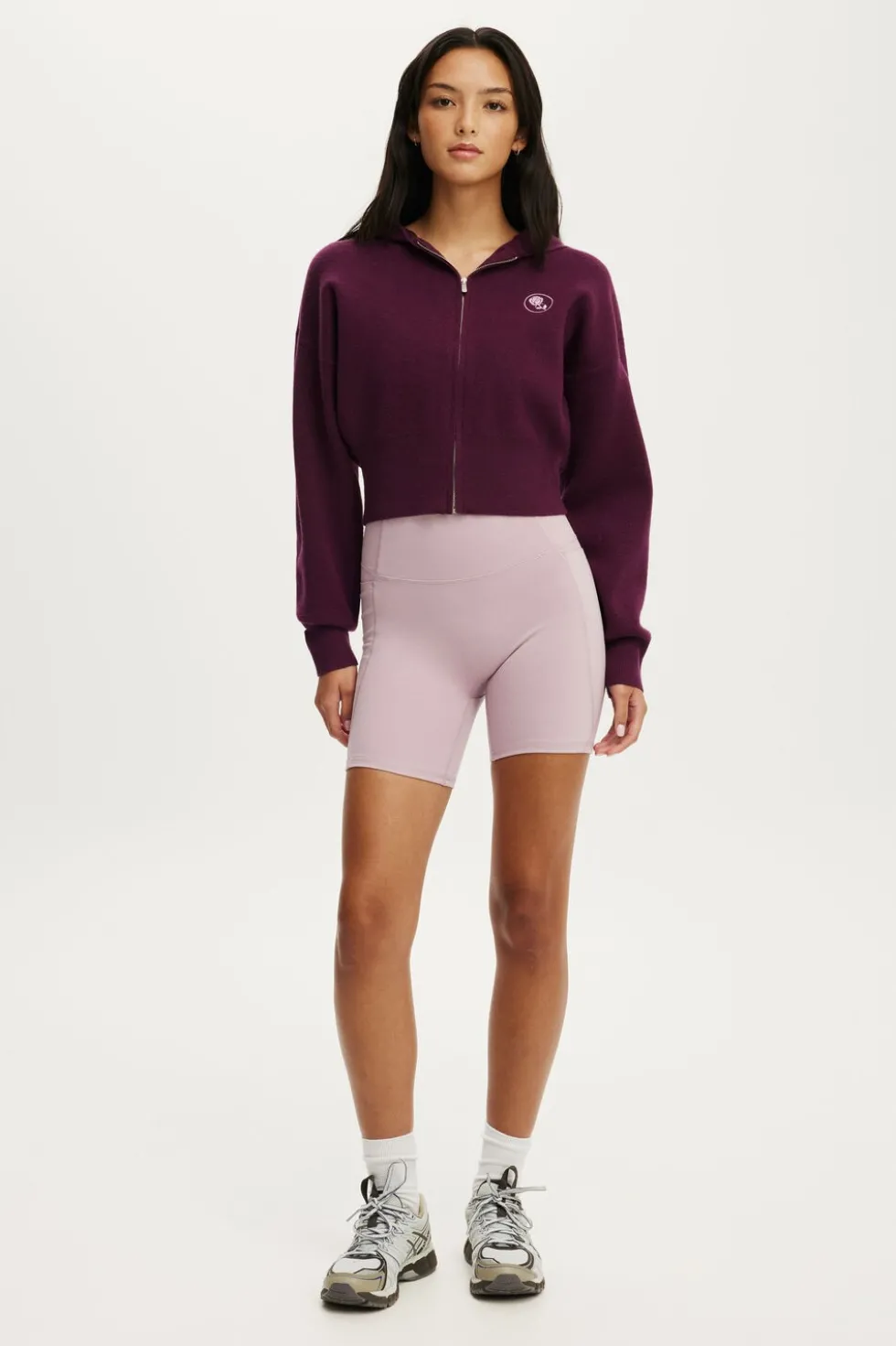 Knit Cropped Zip Through