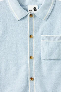 Knitted Short Sleeve Shirt