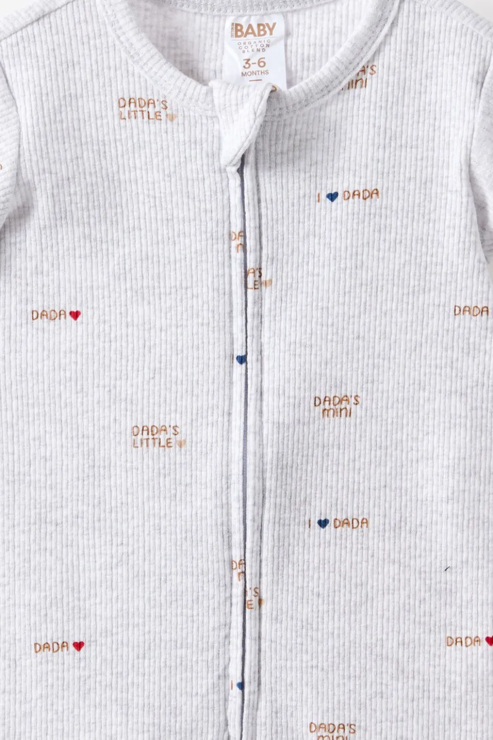 Littlie Organic Short Sleeve Zip All In One Romper