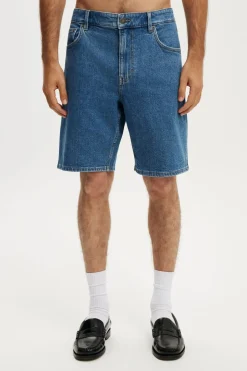 Loose Straight Denim Short