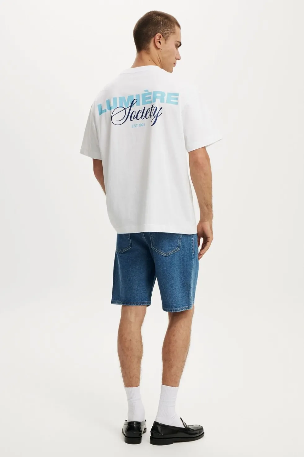 Loose Straight Denim Short