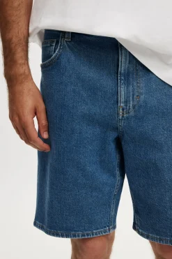 Loose Straight Denim Short