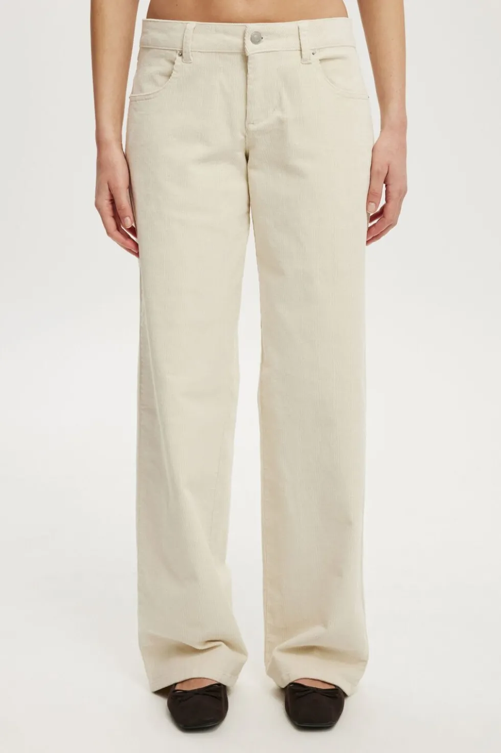 Low Rise Straight Cord Pant