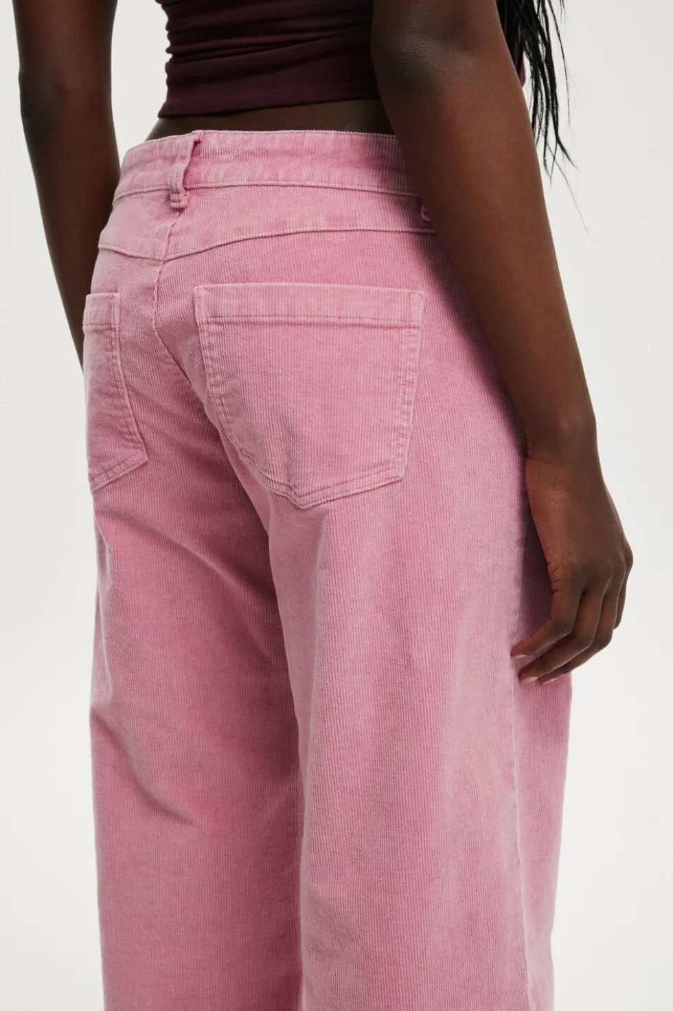 Low Rise Straight Cord Pant