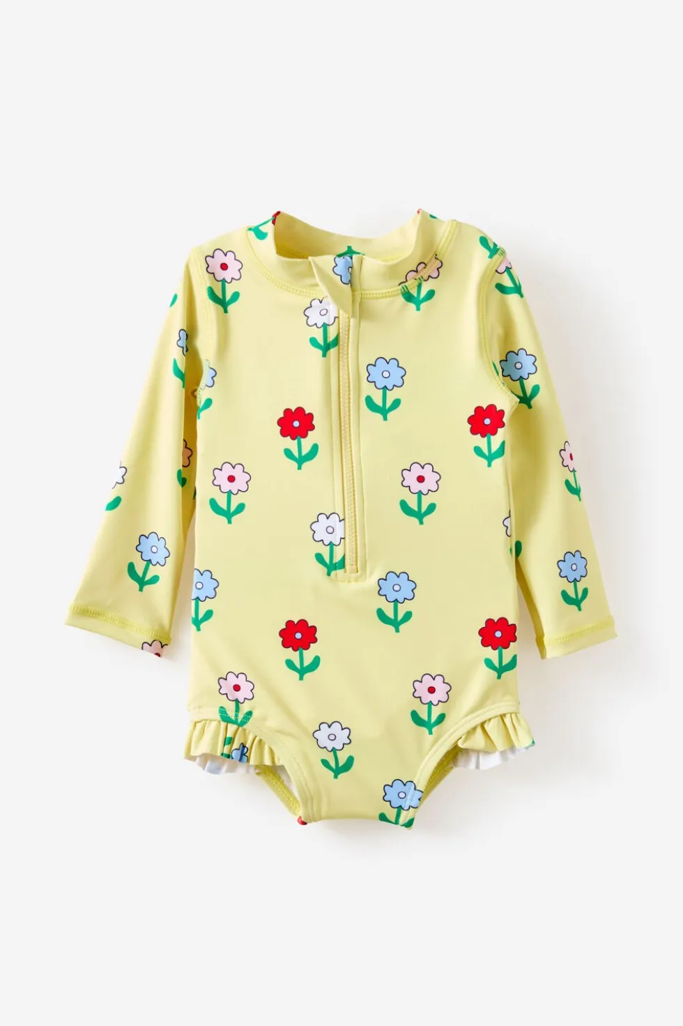 Lucy Long Sleeve Ruffle Back Swimsuit