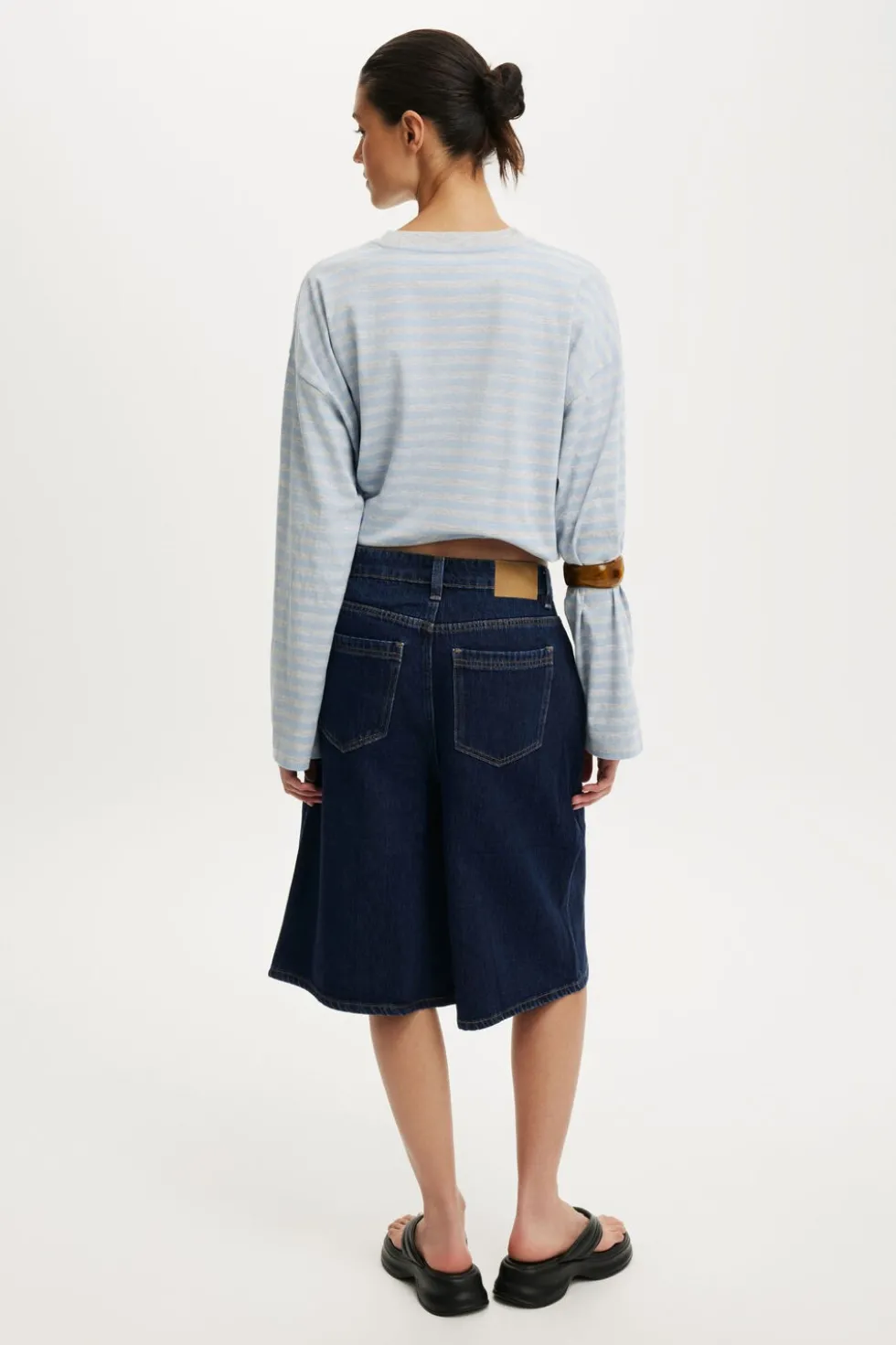 Lyocell Wide Denim Jort