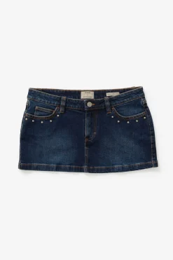Micro Low Denim Skirt