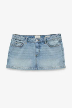 Micro Low Denim Skirt