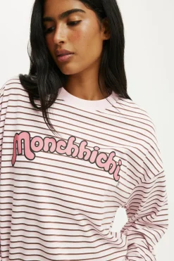 Monchhichi LS Oversized Graphic Tee