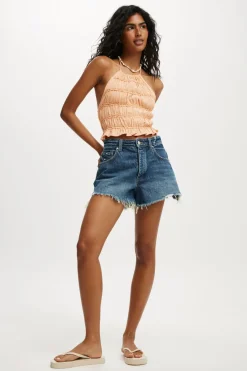 Multi Frill Detail Halter Top