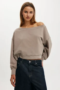 Off Shoulder Sweatshirt