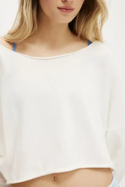 Off The Shoulder Cropped Knit