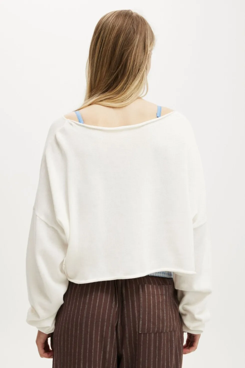 Off The Shoulder Cropped Knit