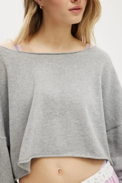 Off The Shoulder Cropped Knit
