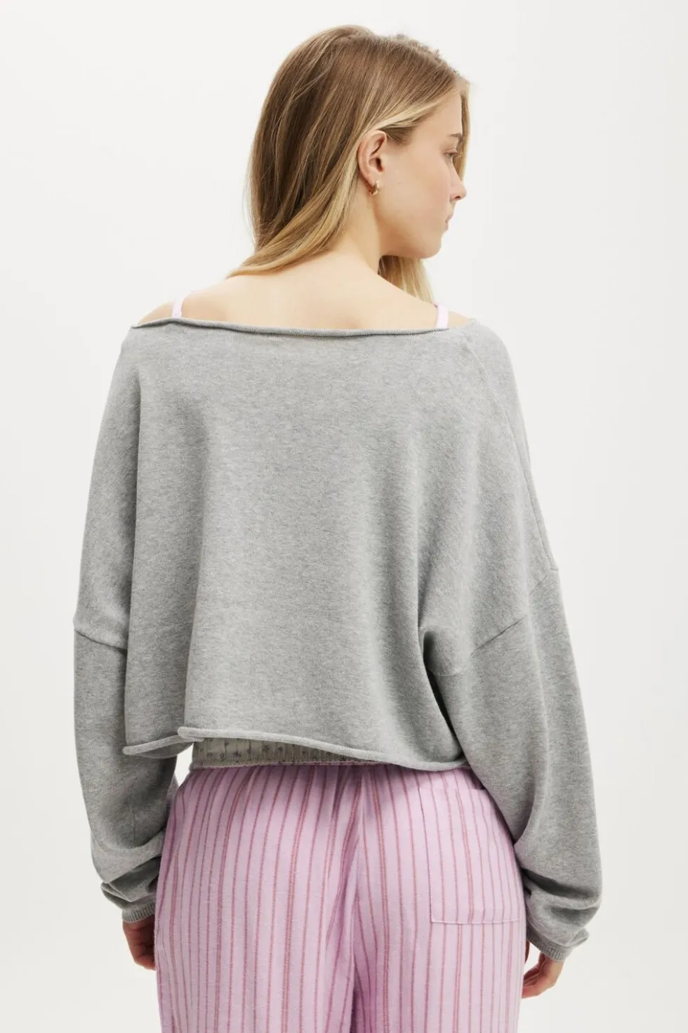 Off The Shoulder Cropped Knit