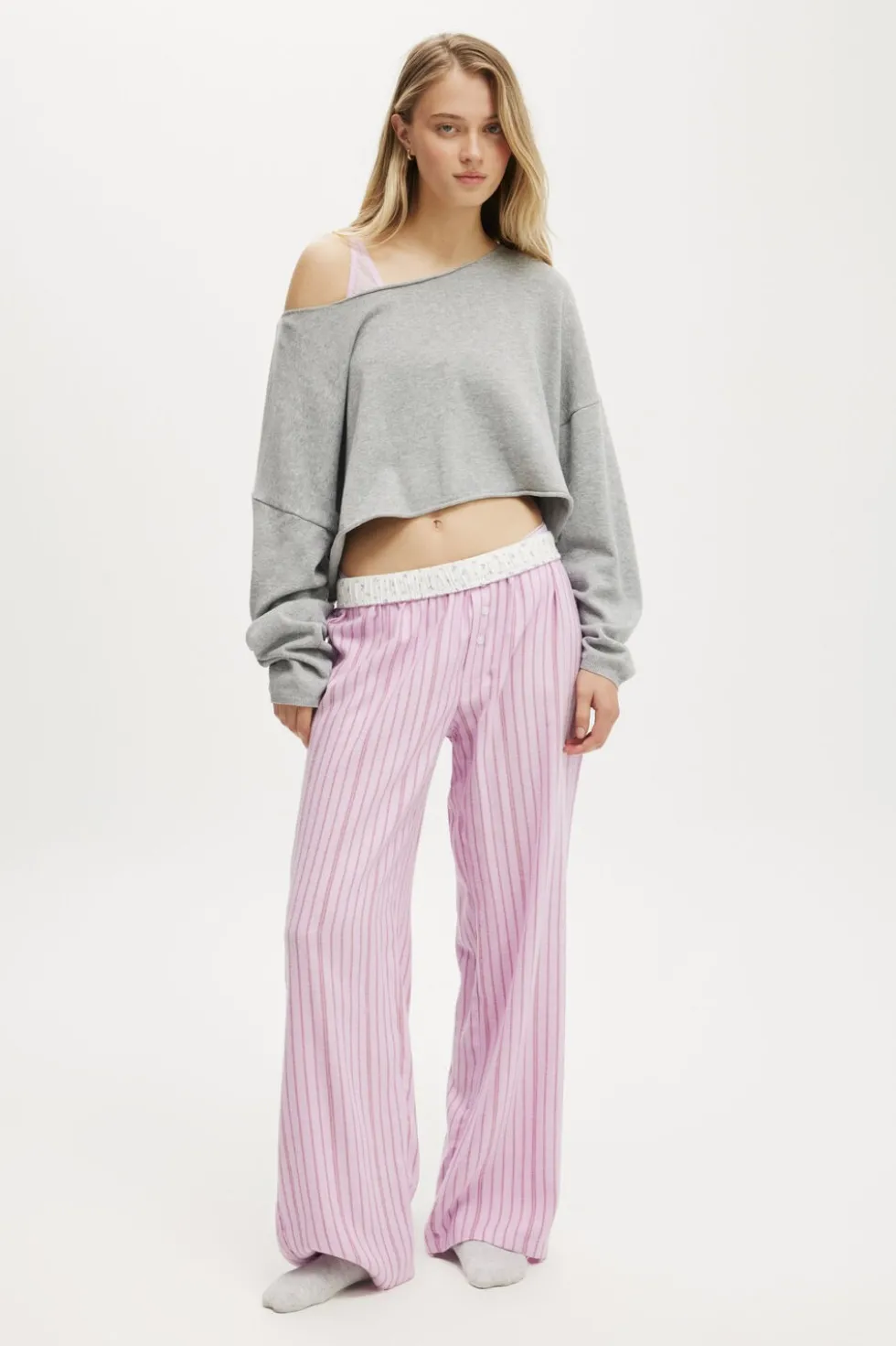 Off The Shoulder Cropped Knit
