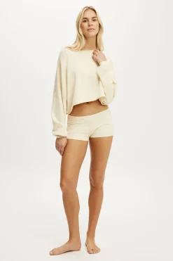 Off The Shoulder Cropped Knit