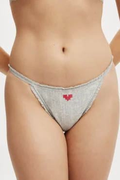 Organic Cotton Frill G String Brief