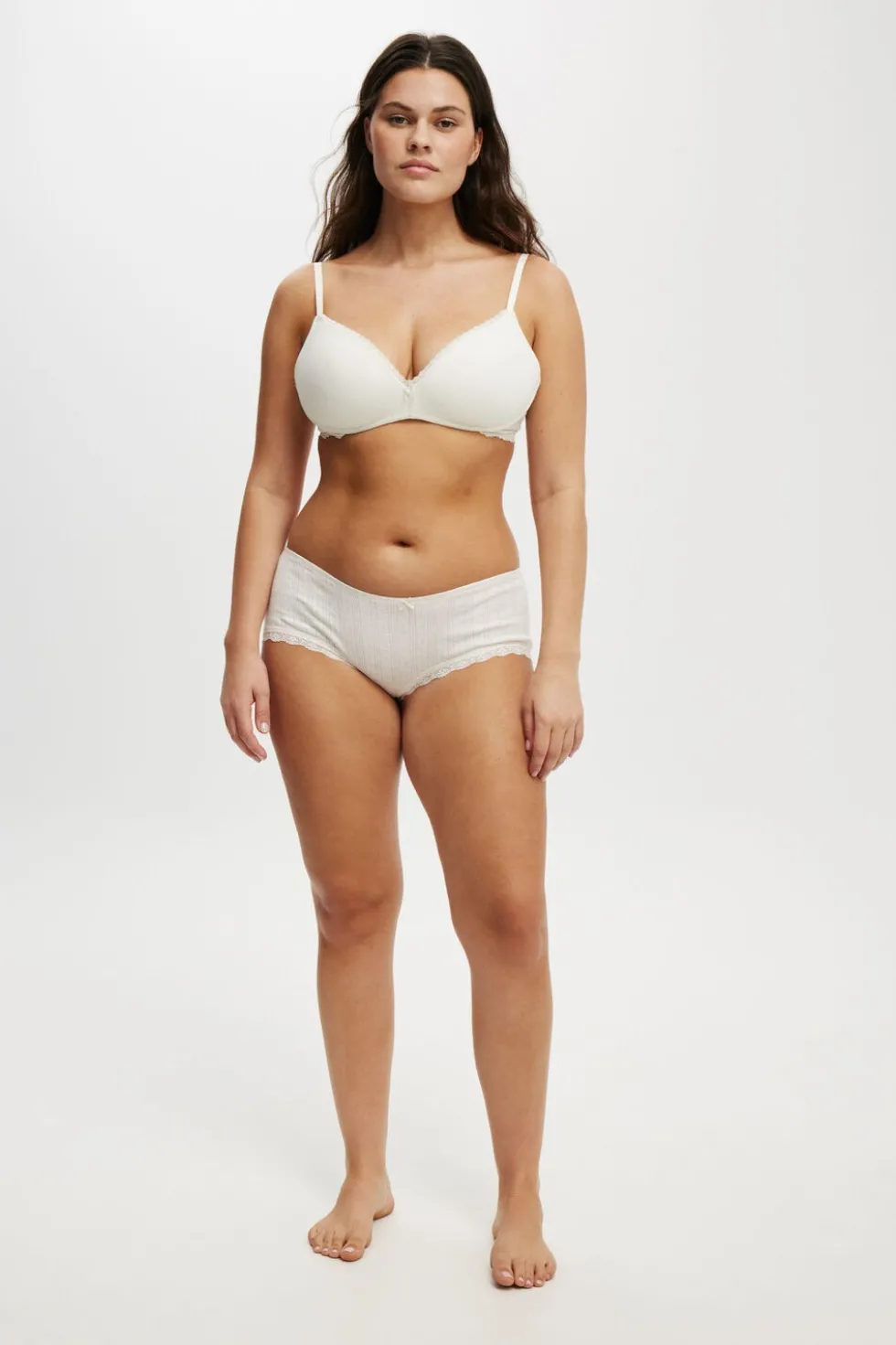 Organic Cotton Lace Boyshort Brief