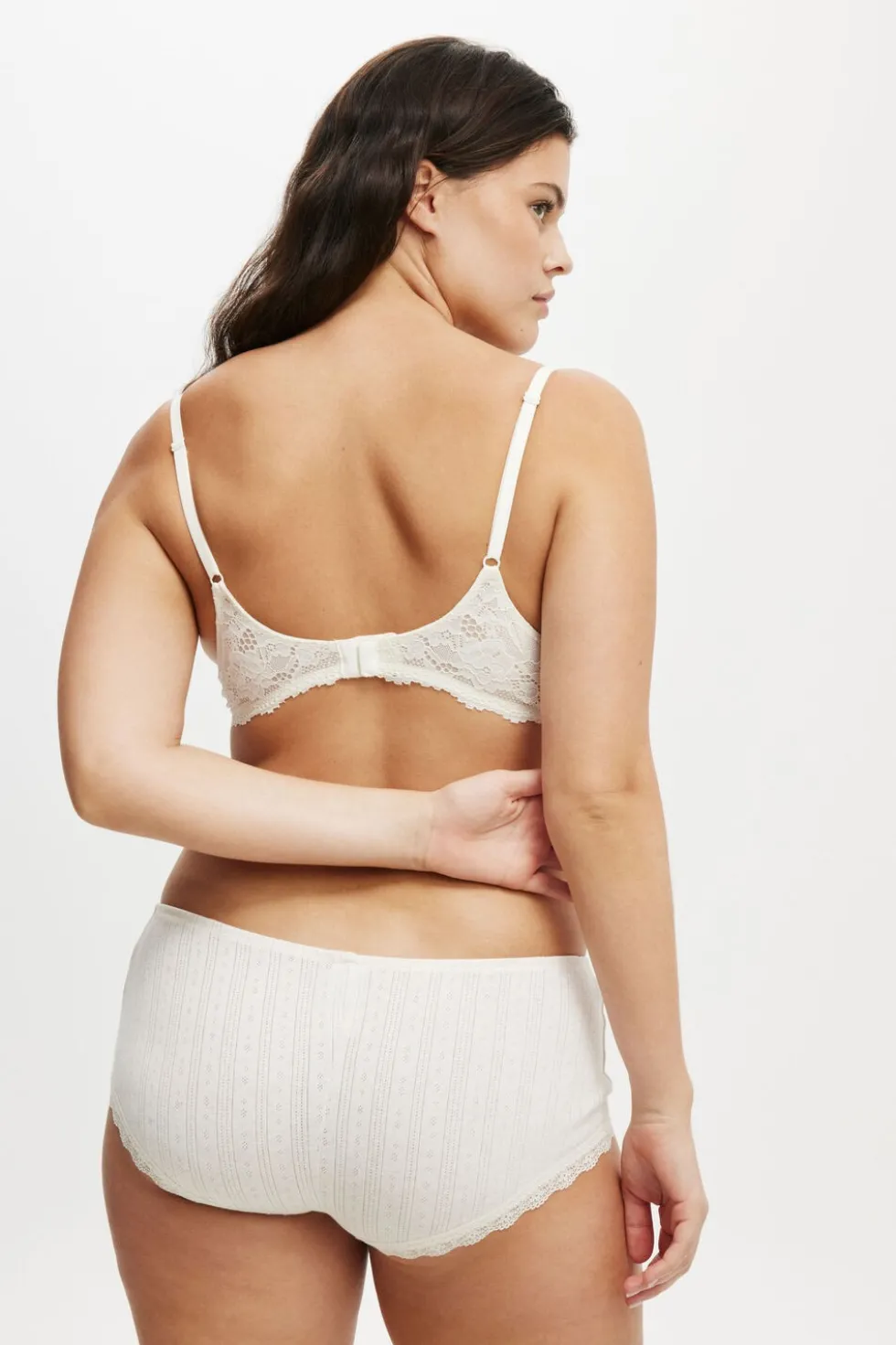 Organic Cotton Lace Boyshort Brief